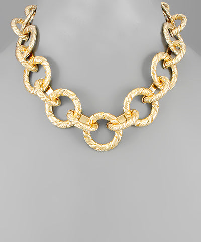 Gold Linked Necklace