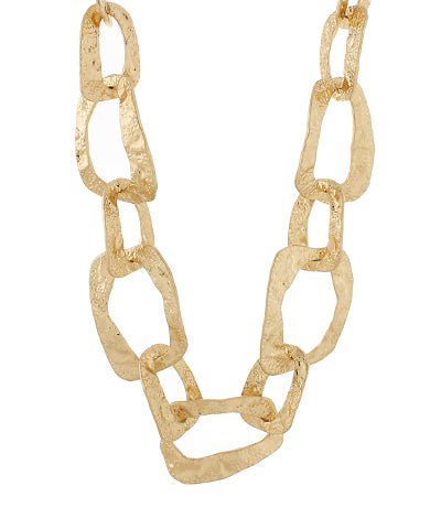 Textured Oval Link Chain Necklace