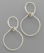 Load image into Gallery viewer, Love Knot  Circle Earrings
