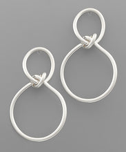 Load image into Gallery viewer, Love Knot  Circle Earrings
