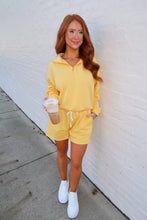 Load image into Gallery viewer, Sunny Drawstring Terry Shorts-Yellow
