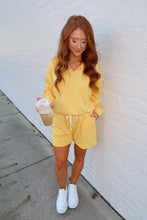 Load image into Gallery viewer, Sunny Drawstring Terry Shorts-Yellow
