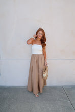 Load image into Gallery viewer, Ashton Colorblock Strapless Maxi Dress
