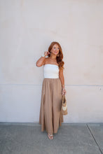 Load image into Gallery viewer, Ashton Colorblock Strapless Maxi Dress
