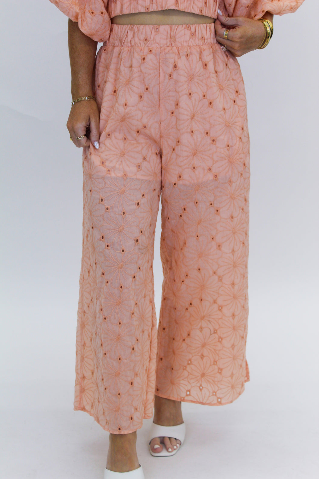 Clementine Eyelet Pant Set