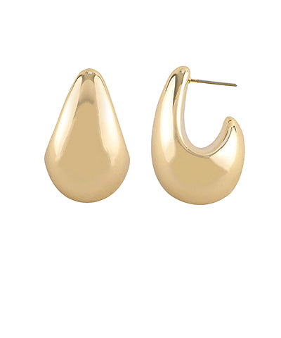 Puffy Teardrop Hoops