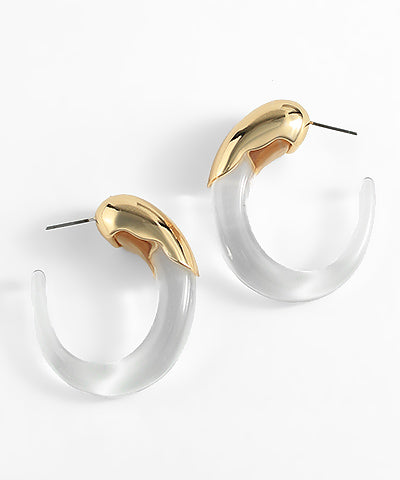 Metal  Ice Mixed Open Hoops