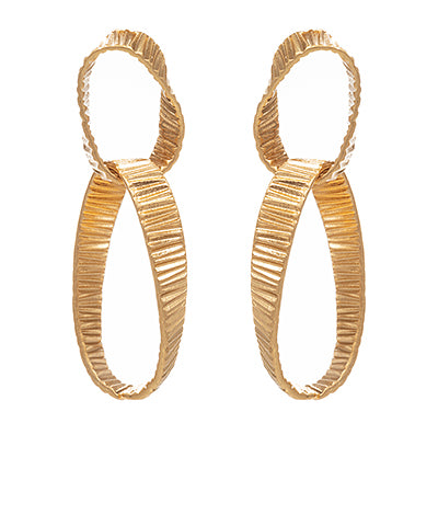 Linked Double Ring Earrings