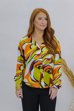 Load image into Gallery viewer, Stacy Geometric Button Up-Sage

