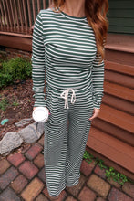 Load image into Gallery viewer, The Pine Striped Set-Green
