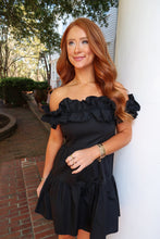 Load image into Gallery viewer, These Moments Ruffled Dress- Black

