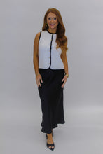 Load image into Gallery viewer, Alys Satin Midi Skirt-Black
