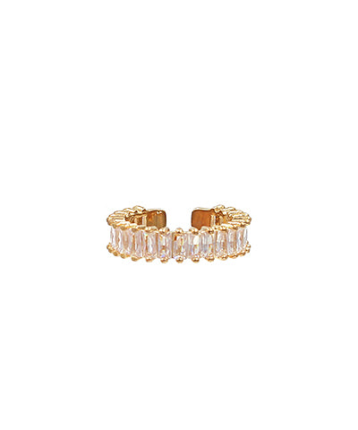 Pave Baguette Crystal Ring