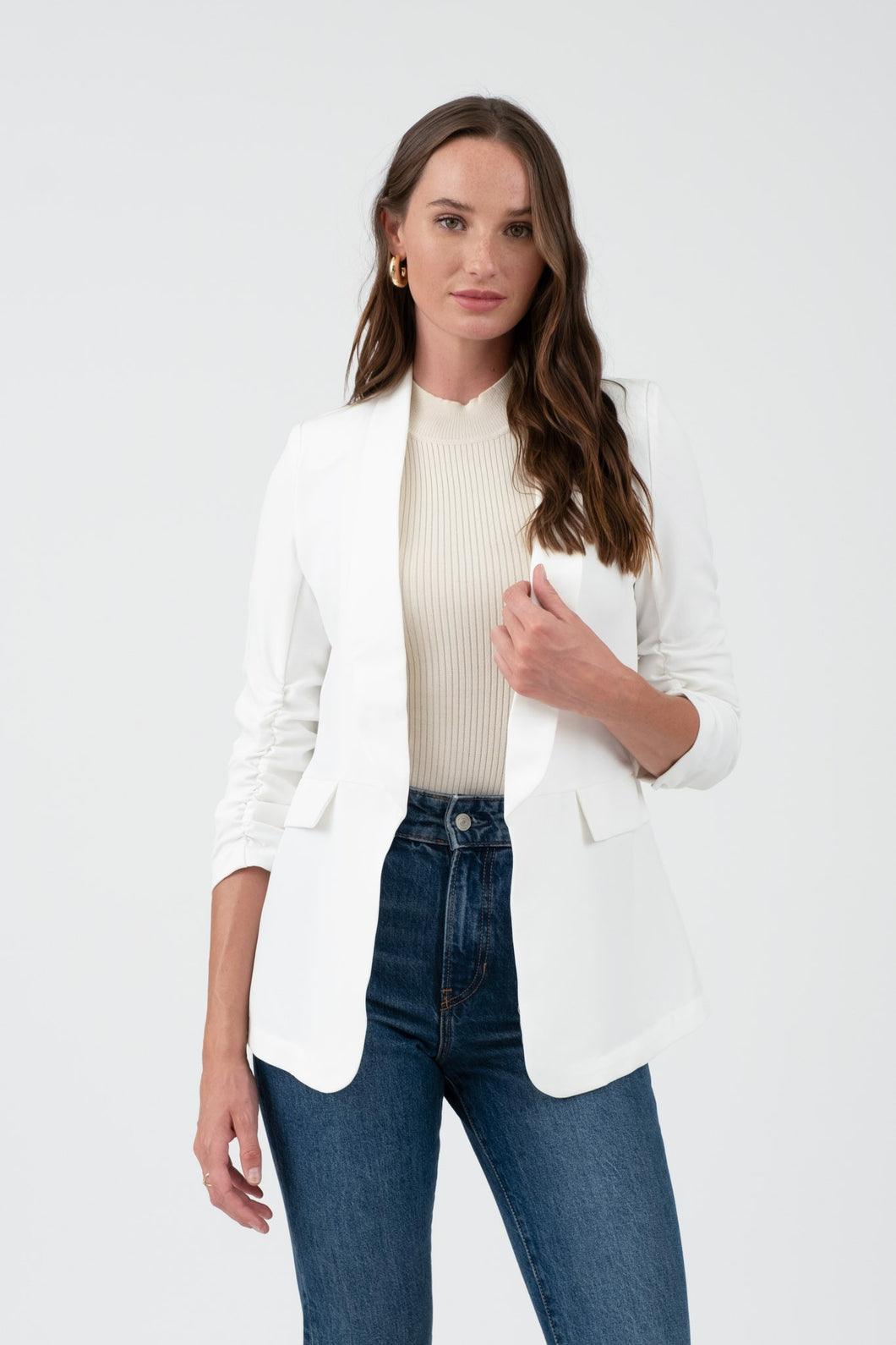 Von Lightweight Blazer-White