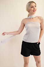 Load image into Gallery viewer, Leon Strapless Scarf Top-Beige

