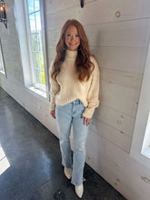 Load image into Gallery viewer, Lizzie Mock Neck Sweater-Cream
