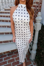 Load image into Gallery viewer, Audrey Polka Dot Halter Dress
