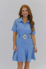 Load image into Gallery viewer, Dena Button Down Dress- Denim
