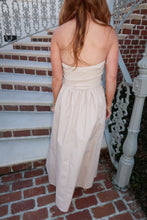 Load image into Gallery viewer, Hensley Strapless Midi Dress-Khaki
