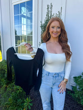 Load image into Gallery viewer, BF Blakey Square Neck Bodysuit-Light Beige
