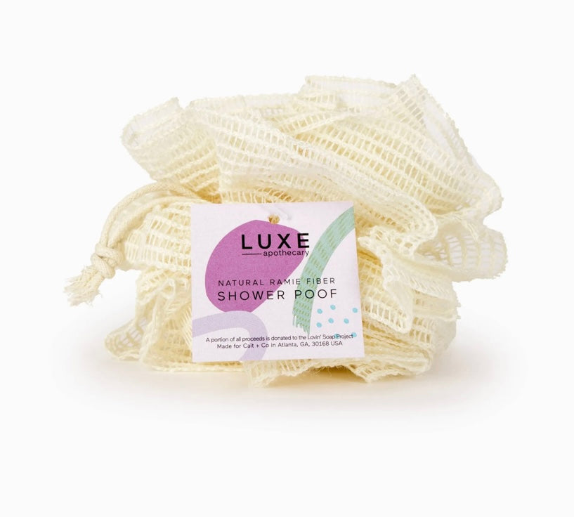 Luxe Natural Fiber Shower Poof