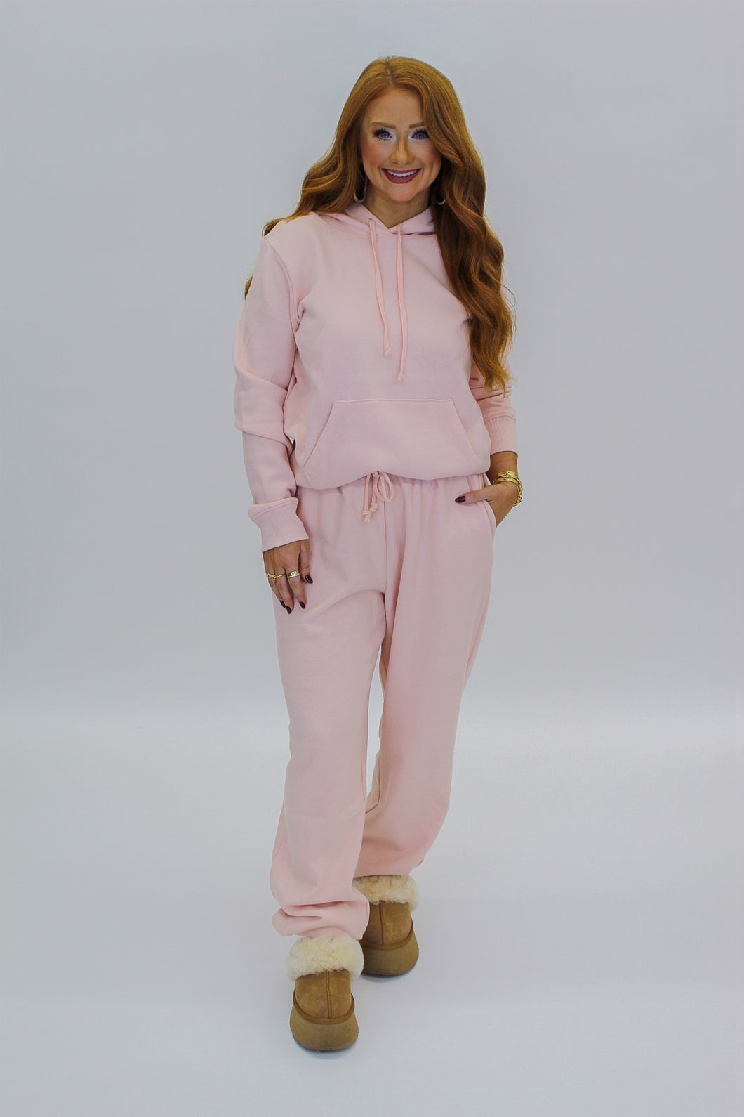Girls Girl Sweat Set Pants- Pink