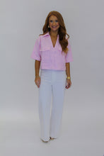 Load image into Gallery viewer, Carter Denim Top-Pink
