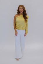 Load image into Gallery viewer, Sun to Me One Shoulder Top-Yellow
