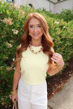 Load image into Gallery viewer, Annabelle Sleeveless Tank-Yellow
