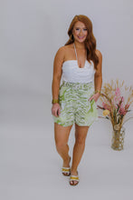 Load image into Gallery viewer, Pistachio Printed Belted Shorts
