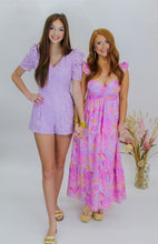 Load image into Gallery viewer, Lovely Time Floral Printed Dress- Orchid
