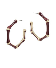 Load image into Gallery viewer, Epoxy Bamboo Shape Earrings
