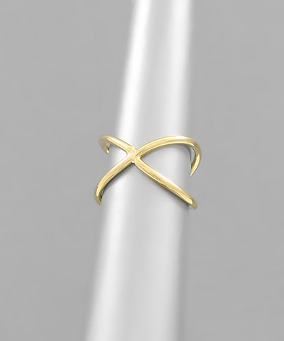 Line Curved Open Ring