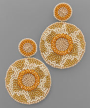 Load image into Gallery viewer, Pattern Bead Disc Earrings
