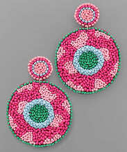 Load image into Gallery viewer, Pattern Bead Disc Earrings
