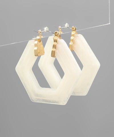Acrylic Hexagon Hoops