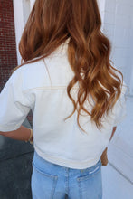 Load image into Gallery viewer, Casey Denim V Neck Top- White
