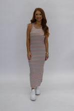 Load image into Gallery viewer, Beach Town Ribbed Striped Dress

