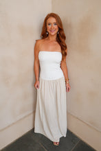 Load image into Gallery viewer, Hazel Strapless Midi Dress-Nautral
