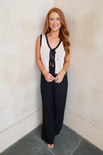 Load image into Gallery viewer, Raven Scalloped Knit Vest- Natural
