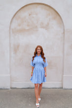 Load image into Gallery viewer, Collar Neck Waist Pleated Mini Dress
