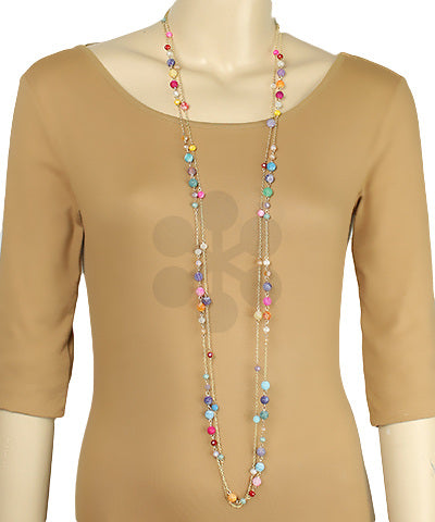 Stone Beads Layered Necklace