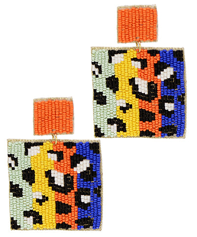 Square Seed Bead Earrings
