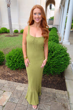 Load image into Gallery viewer, Kiwi Crochet Midi Dress-Lime
