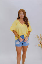 Load image into Gallery viewer, Necessary Love Oversized V Neck Tee- Golden
