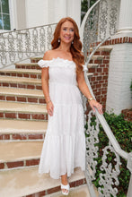 Load image into Gallery viewer, Celebration Eyelet Maxi Dress-White
