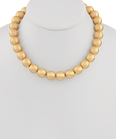 14mm Satin Plated CCB Chain Necklace