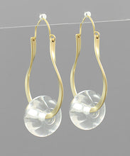 Load image into Gallery viewer, Acrylic Ring Charm Wavy Oval Hoops
