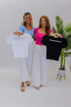 Load image into Gallery viewer, Tyra Scalloped Edge Top-Black
