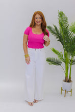 Load image into Gallery viewer, Tyra Scalloped Edge Top- Pink
